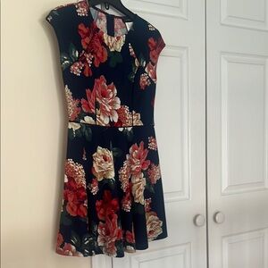 B Darlin Red and Pink Sundress Fit and Flare Mini